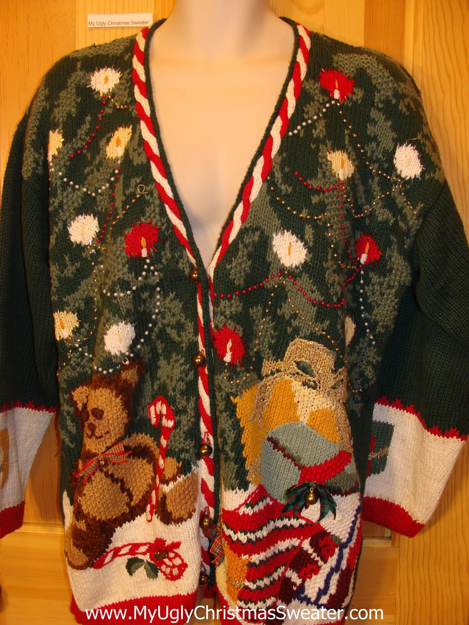 80s Style Chunky Funny Ugly Sweater Bear