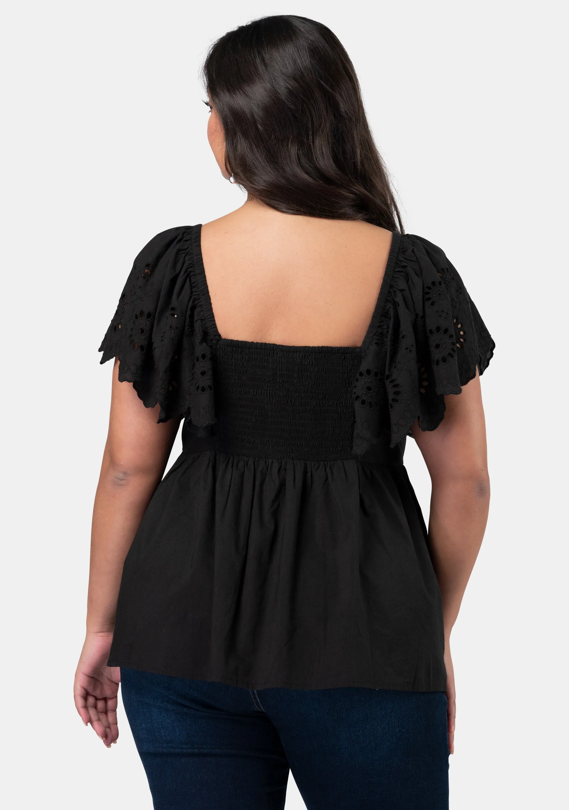 Alexis Broderie Sleeve Top