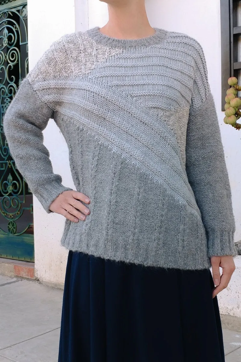 Bianca - alpaca chunky grey sweater