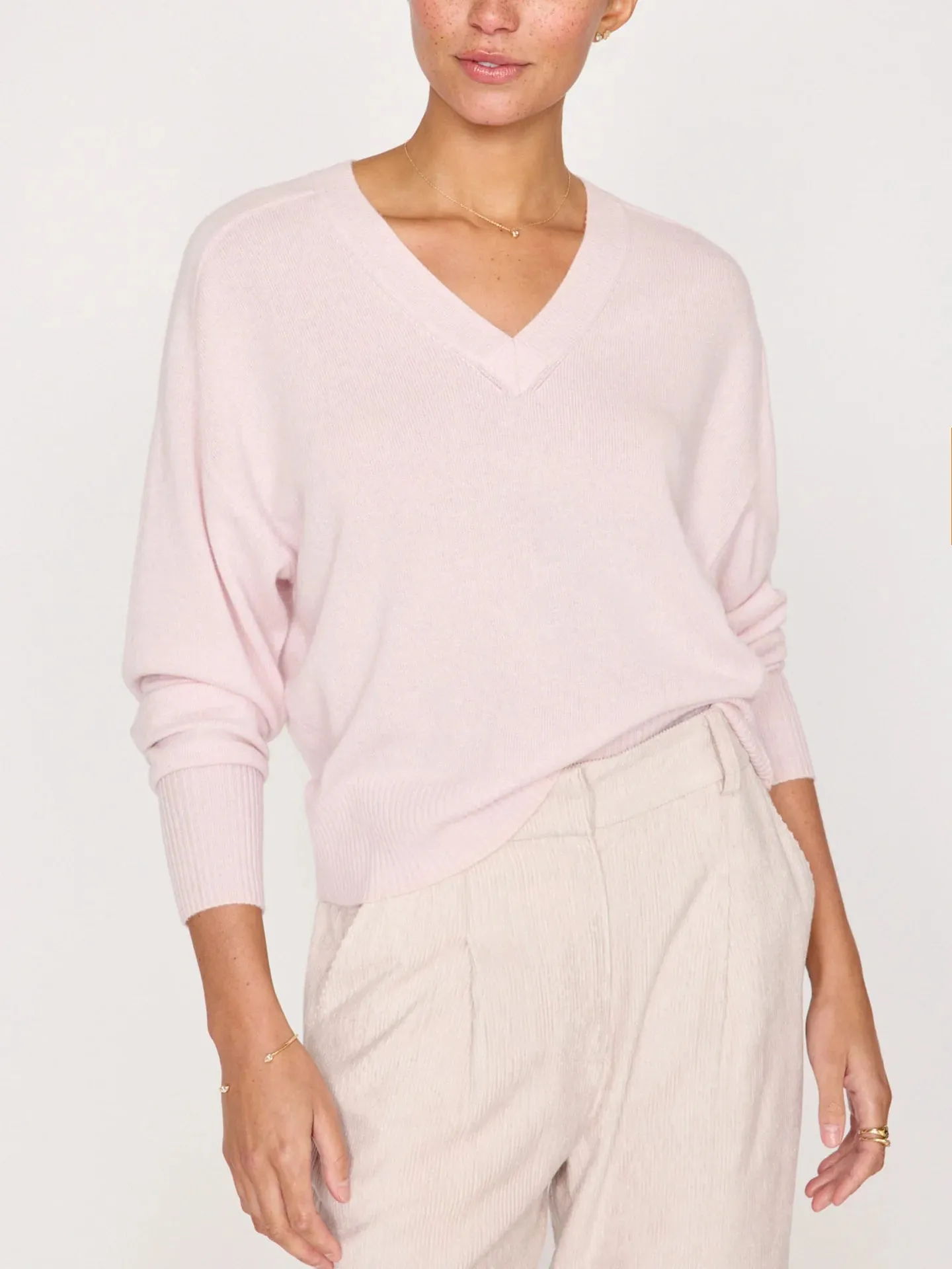 Brochu Walker Leila V-Neck Cashmere Sweater