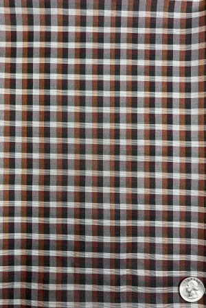 Brown/Black/White Organza Checks