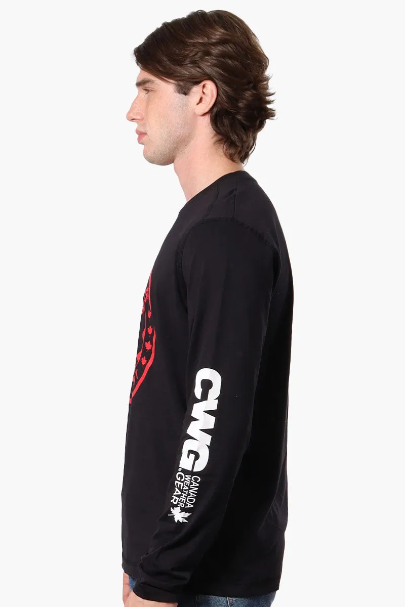 Canada Weather Gear Logo Sleeve Long Sleeve Top - Black