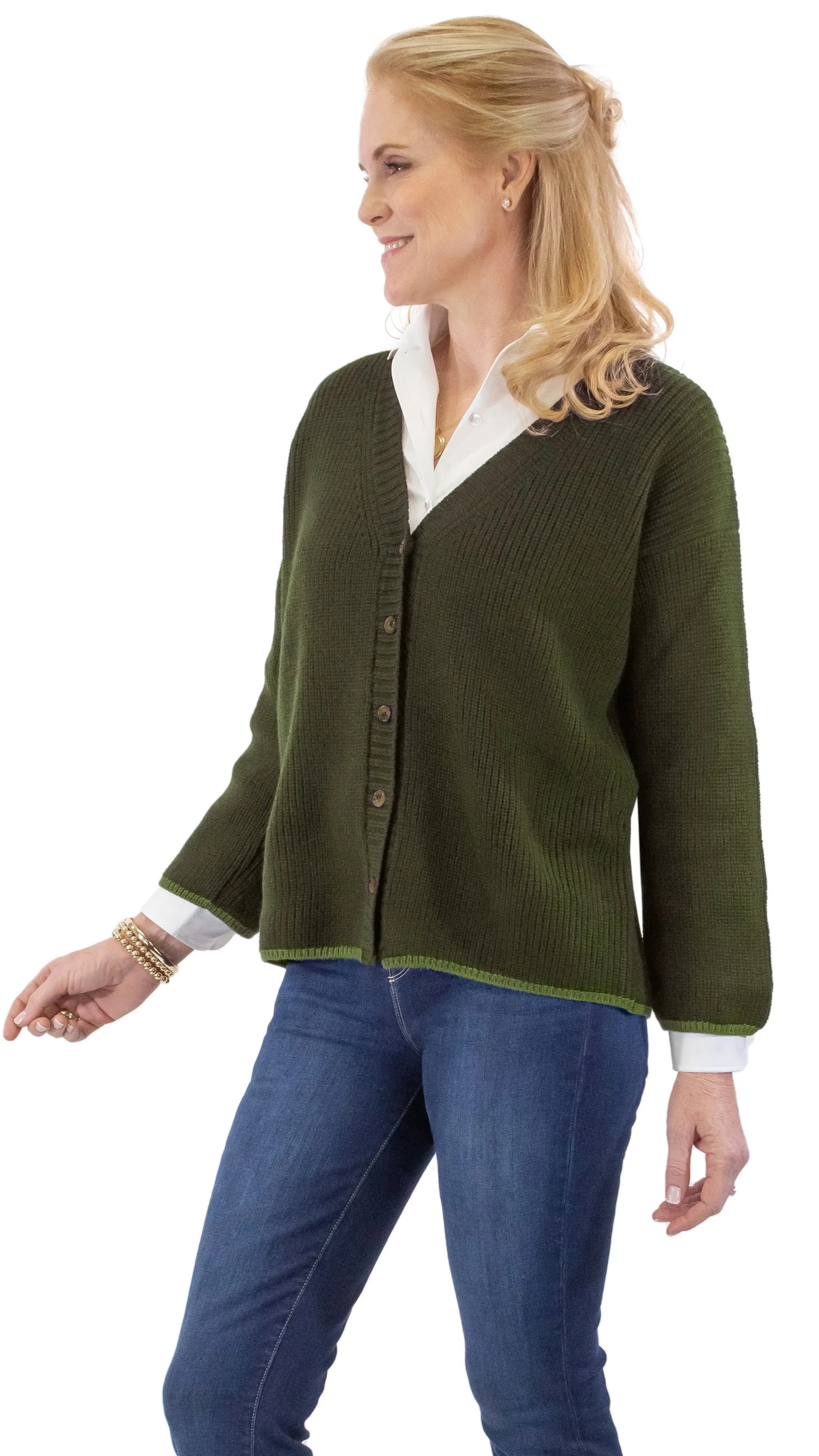 Chunky Cardigan - Green