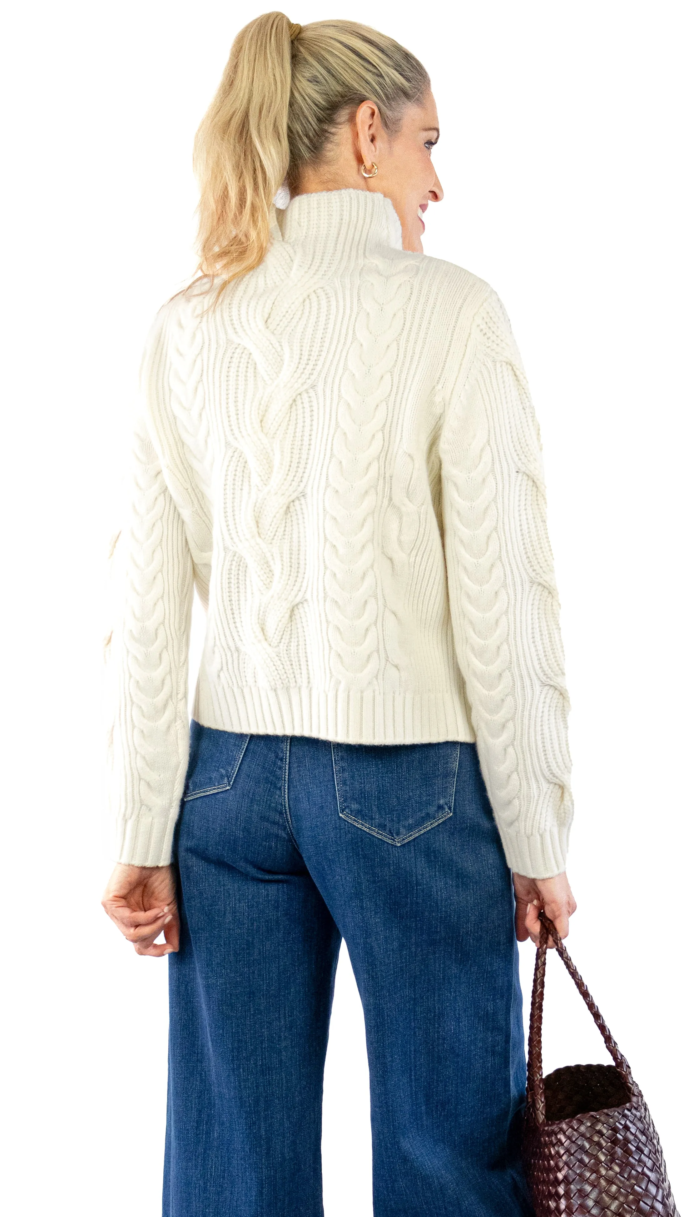 Chunky Funnel Neck Sweater - Chalk