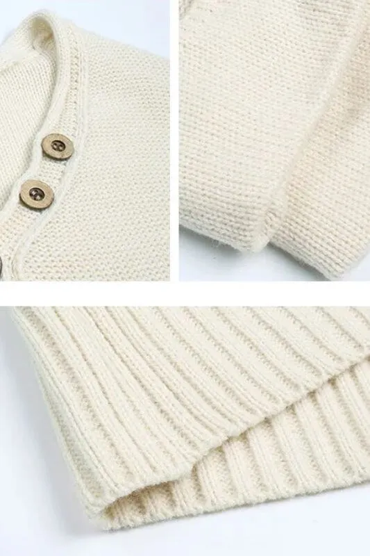 Chunky Knit V-Neck Sweater