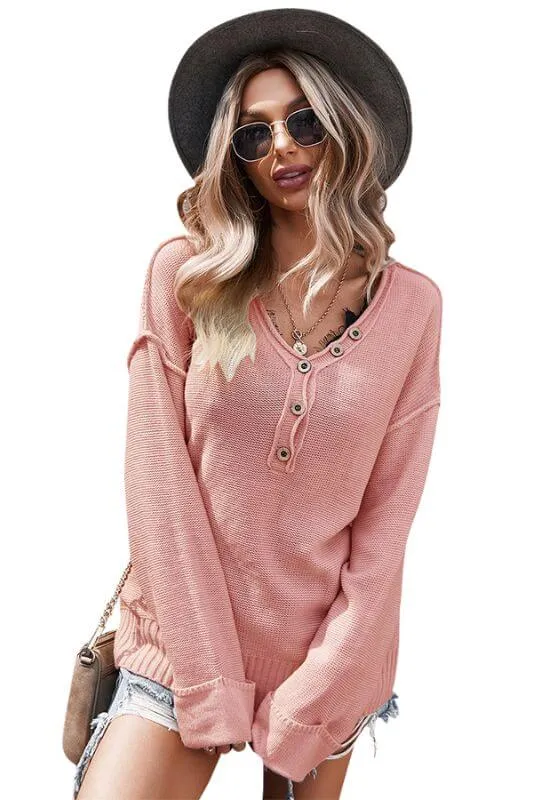 Chunky Knit V-Neck Sweater