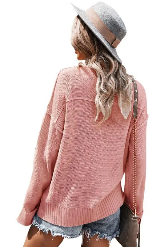 Chunky Knit V-Neck Sweater