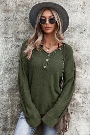 Chunky Knit V-Neck Sweater