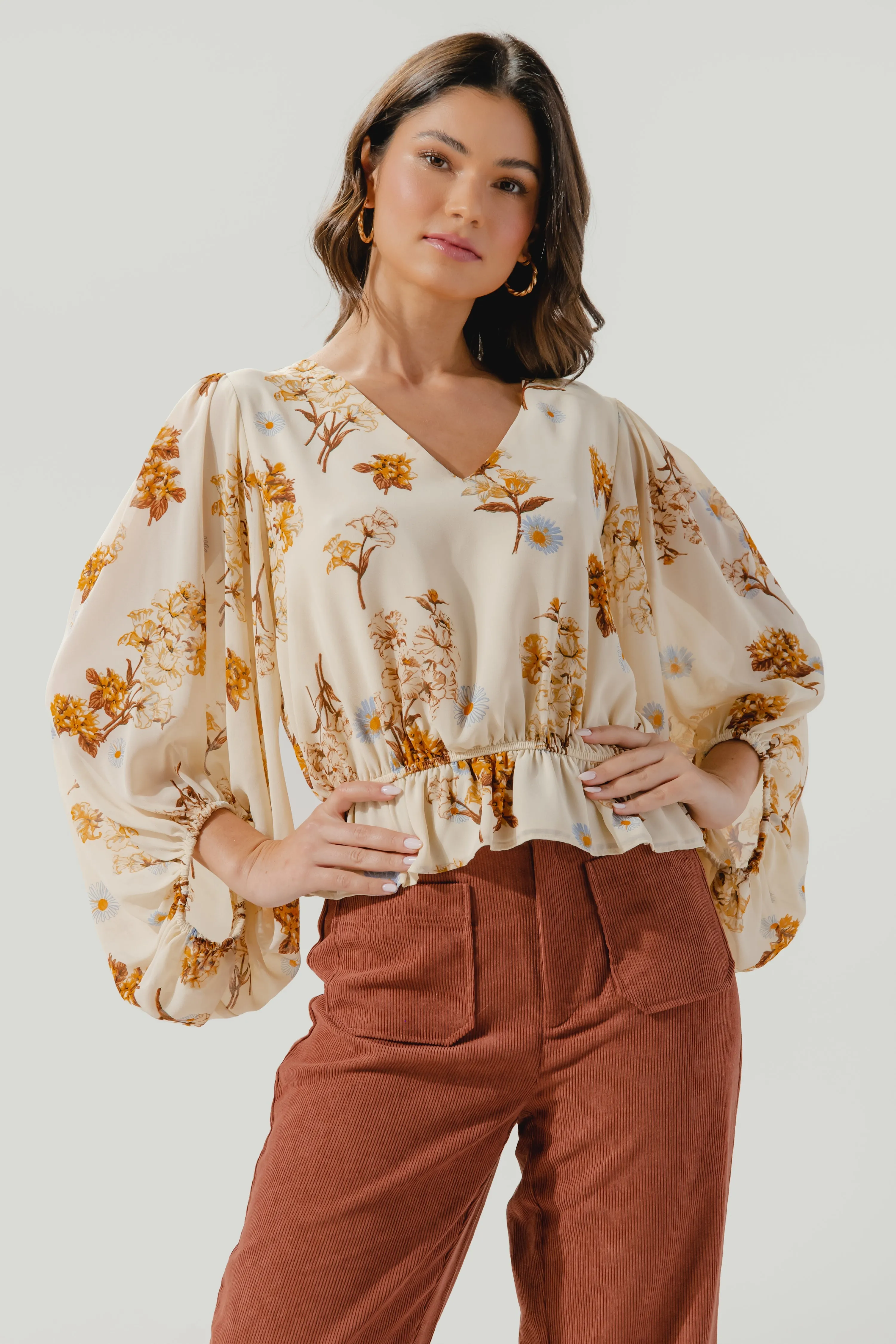 Clarabelle Honey Ways Balloon Sleeve Blouse