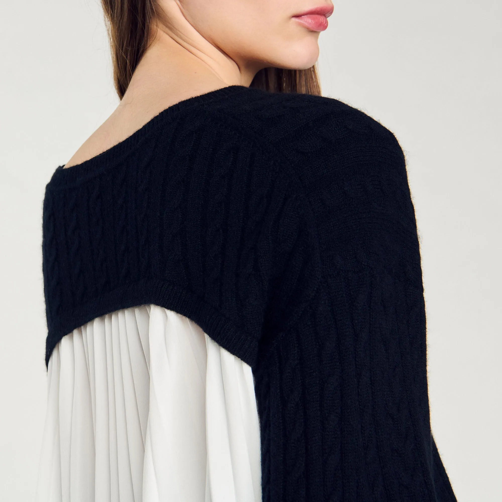 Cropped Cashmere And Wool Jumper