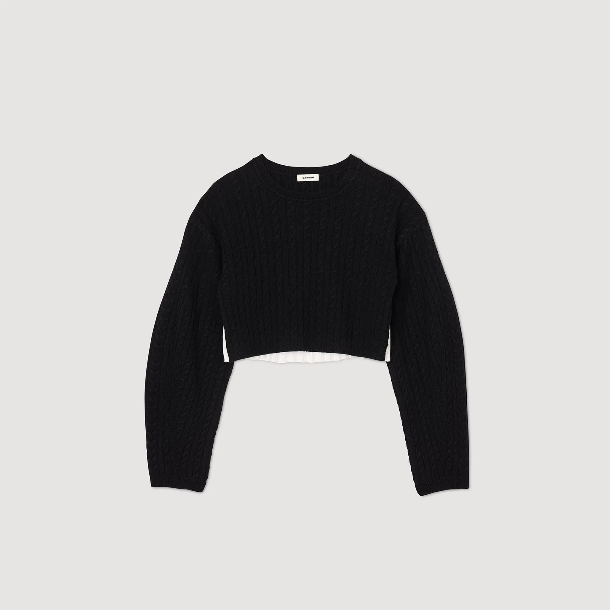 Cropped Cashmere And Wool Jumper