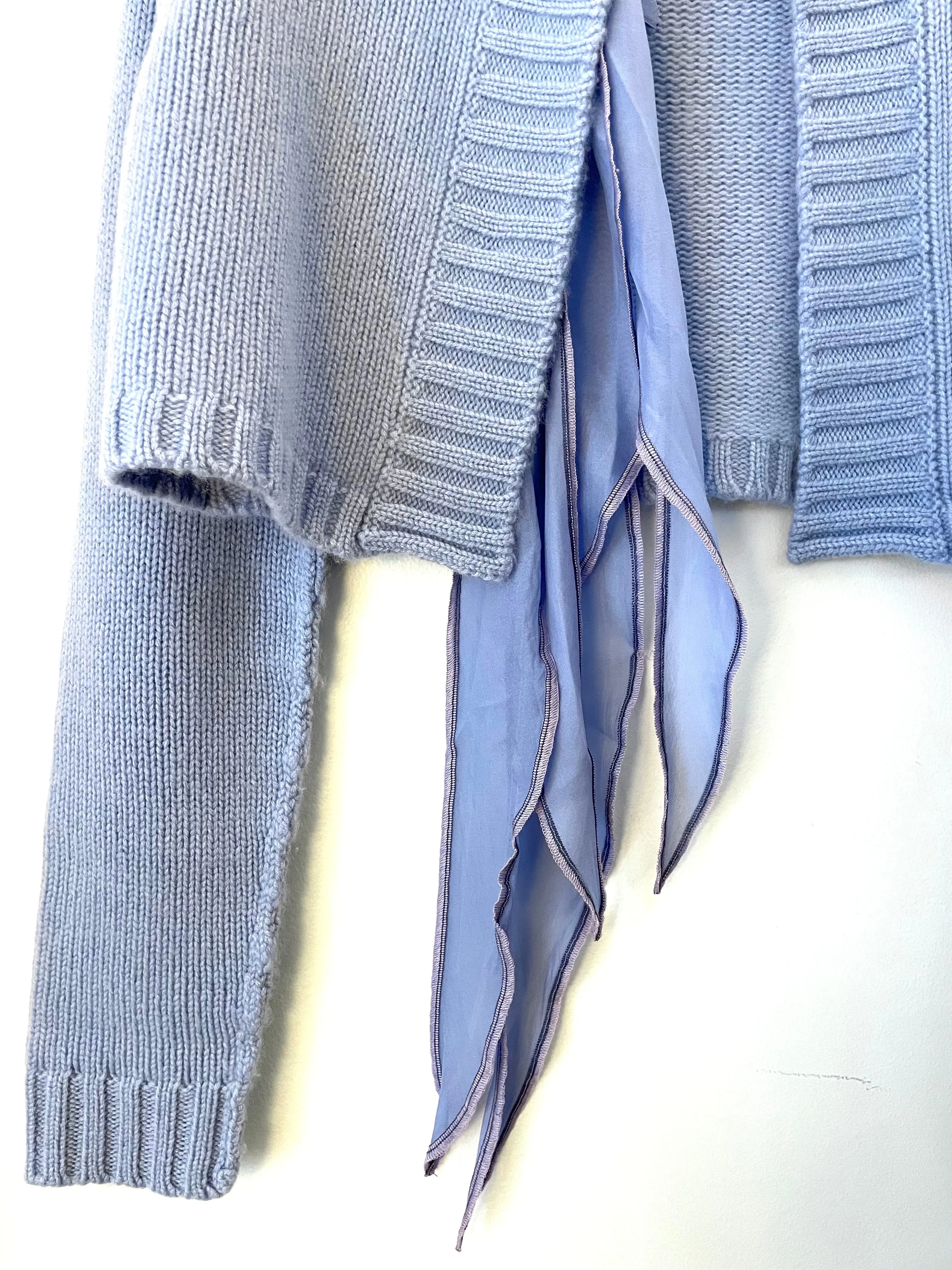 Cropped Chunky Cardigan Periwinkle