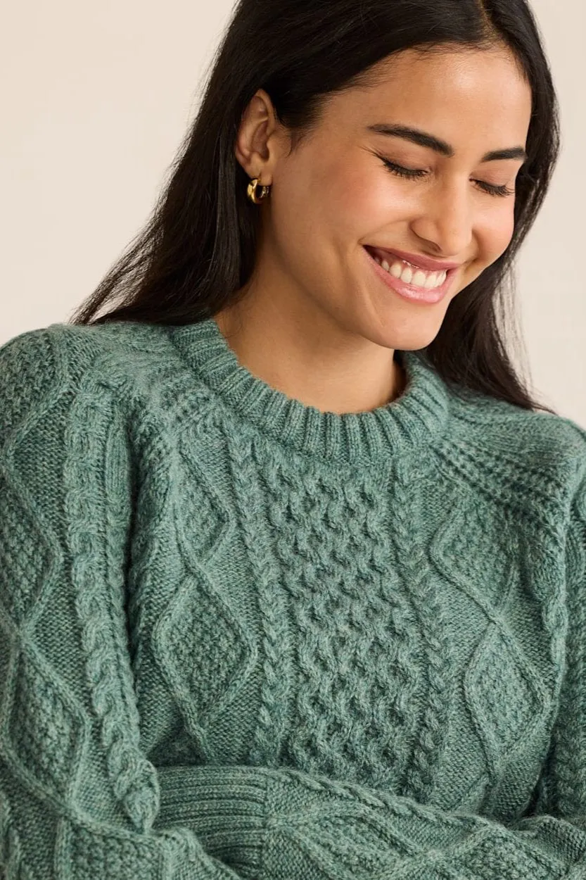 Cropped Fisherman Sweater