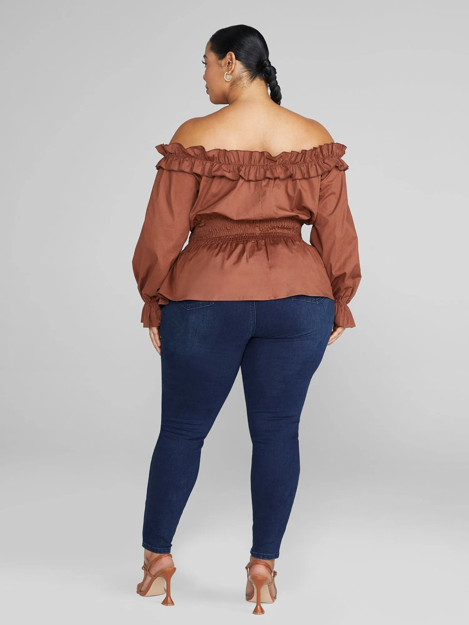 Deborah Off-The-Shoulder Peplum Top