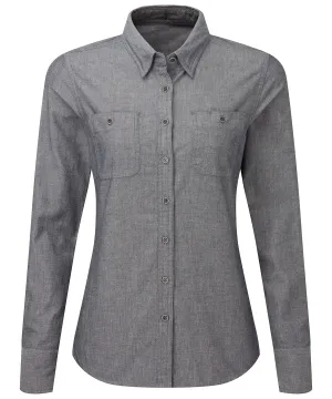 Grey Denim - Women’s Chambray shirt, organic and Fairtrade certified