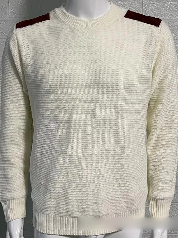 Joint Crew Neck Knitted Sweater