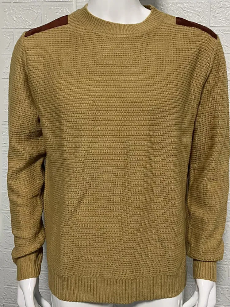 Joint Crew Neck Knitted Sweater