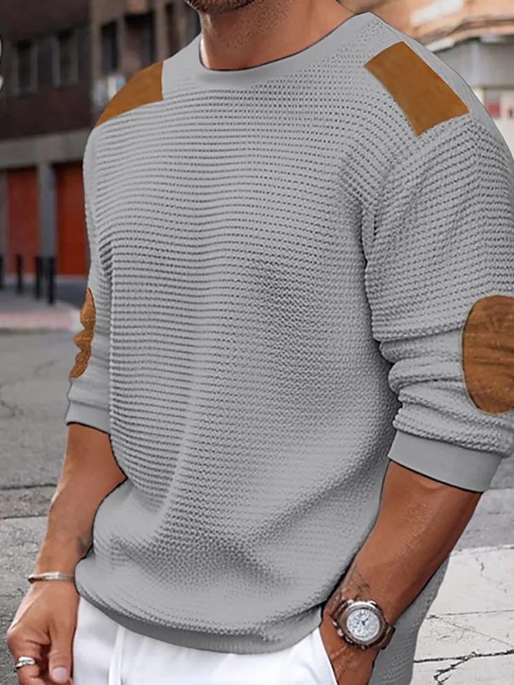 Joint Crew Neck Knitted Sweater