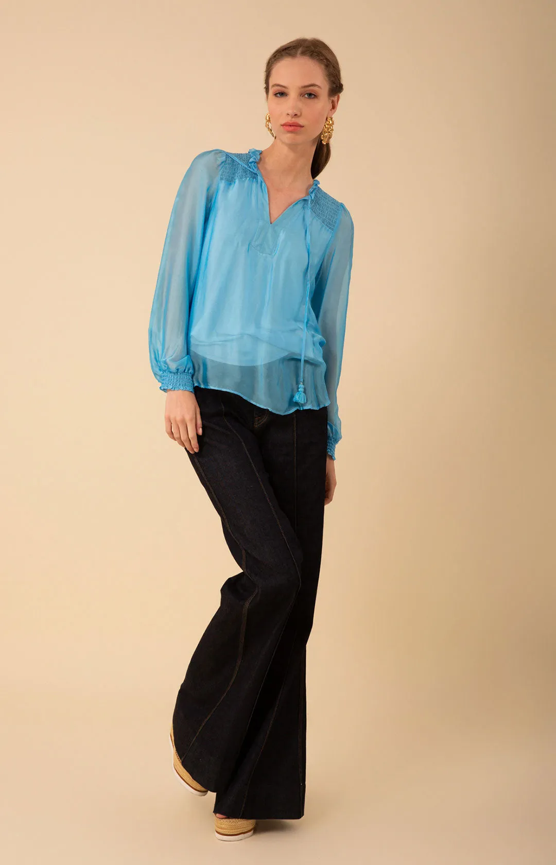 Lucia Solid Chiffon Top