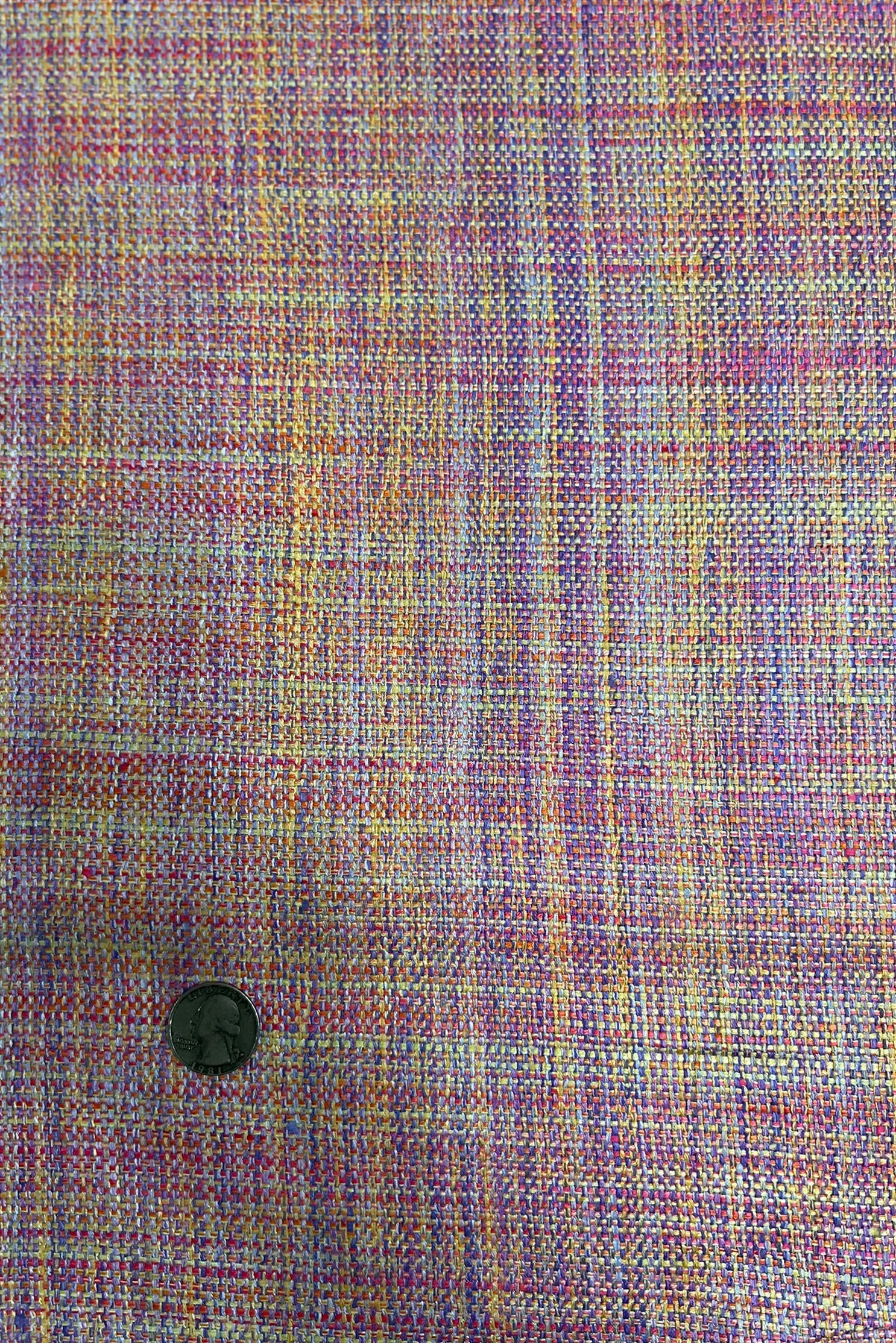 Multicolor Silk Tweed Fabric