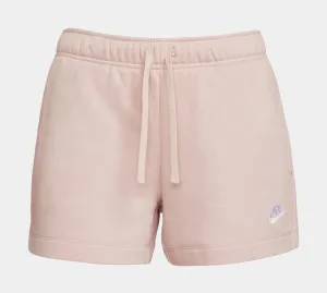 NSW Club Fleece Mid Rise Womens Shorts (Pink)