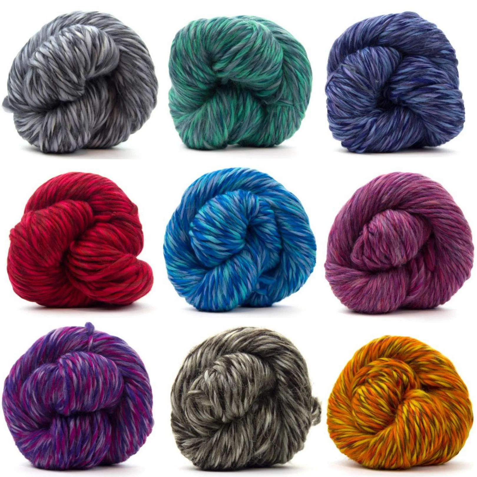 Premium Super Bulky (Chunky) Weight Multicolored Merino Yarn