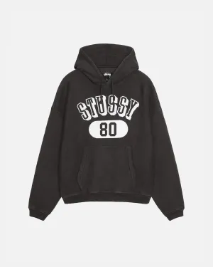 Stüssy 80 Relaxed Hoodie: Washed Black