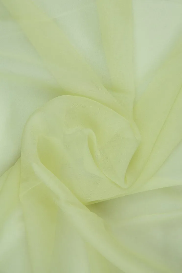 Tender Yellow Silk Chiffon Fabric