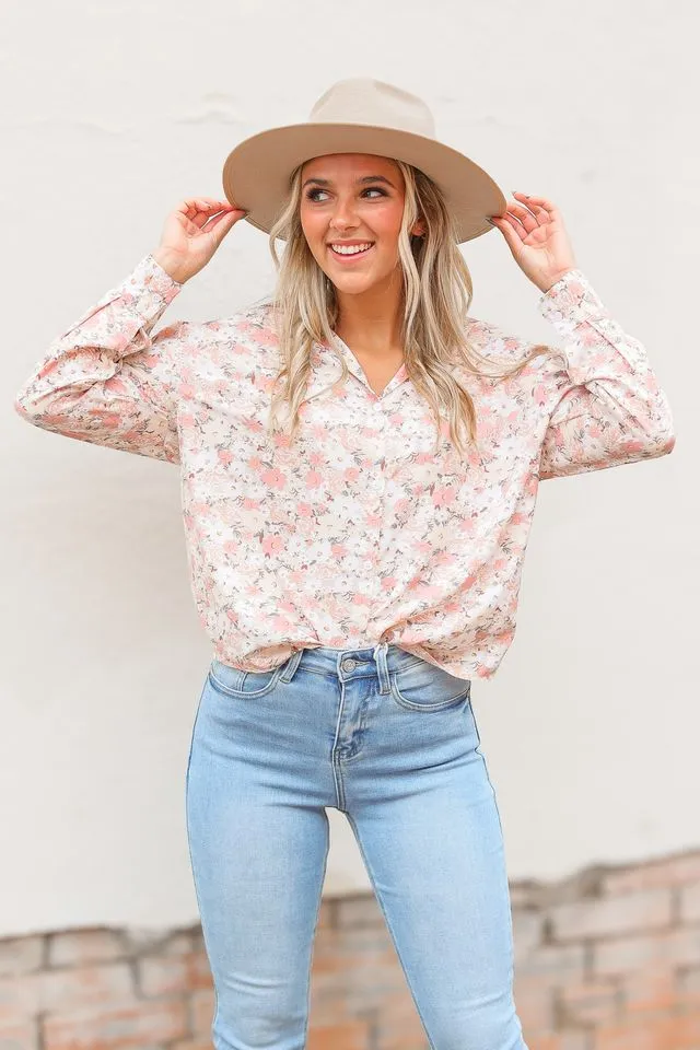 The Kathryn Button Down Floral Top