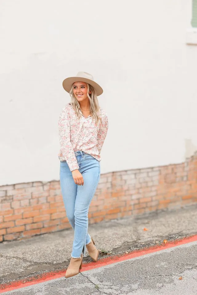 The Kathryn Button Down Floral Top